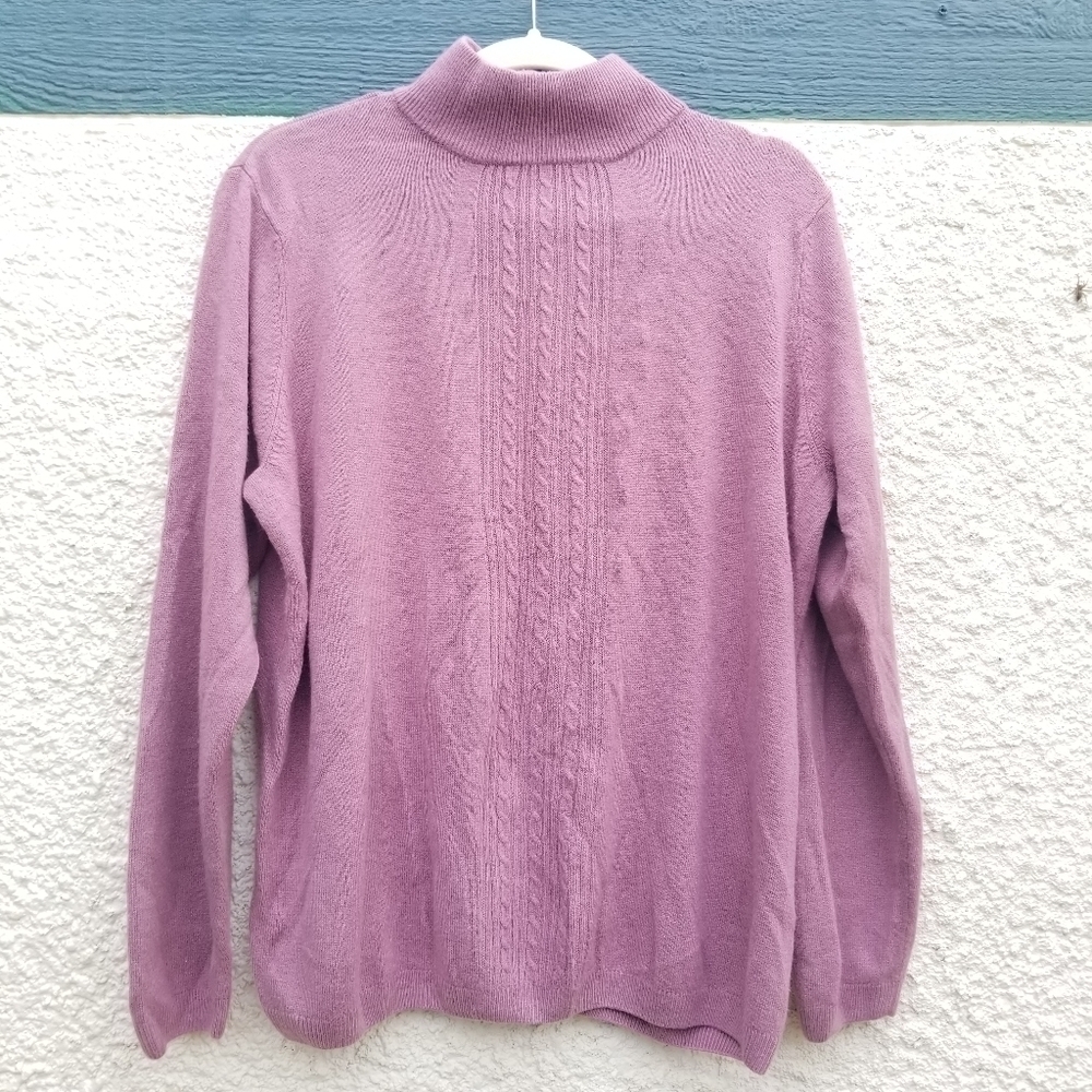 vintage Casual Corner Annex dusty pink mauve mock neck sweater size X